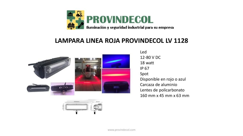 Lámpara línea roja PROVINDECOL LV 1128