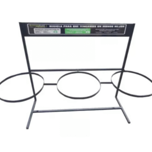 Estructura Metálica para Puntos Ecológicos con Papeleras de Tapa Cúpula