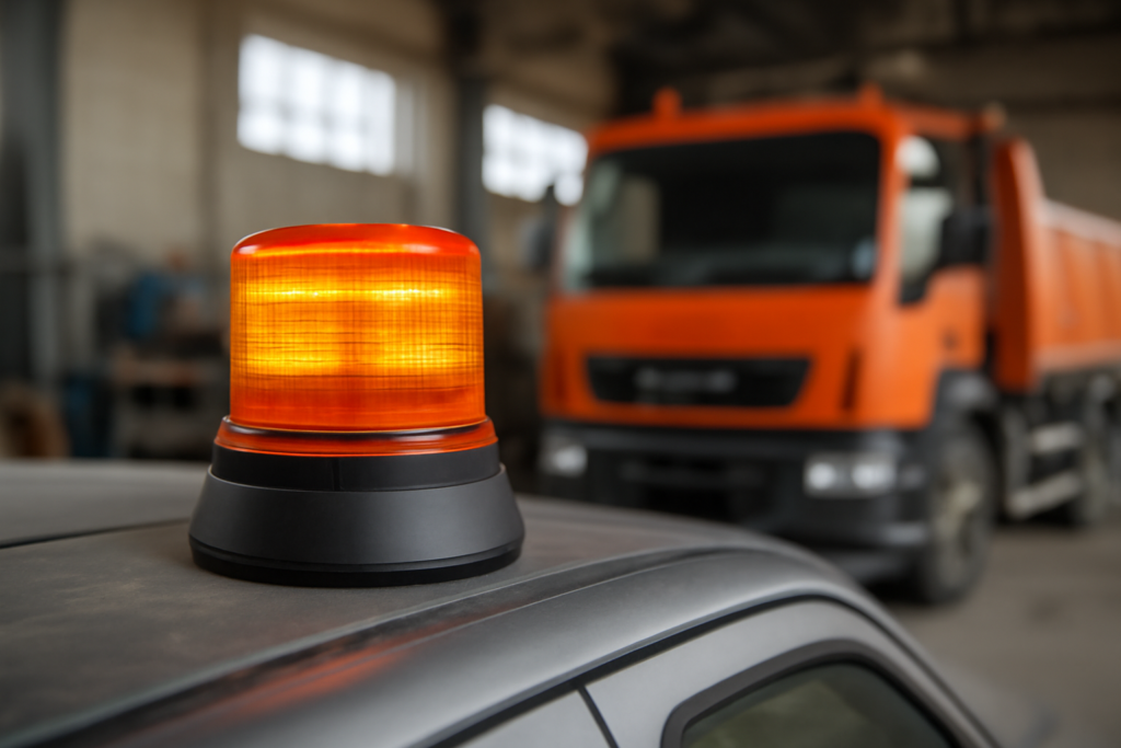 Balizas LED para vehículos industriales: tipos y usos más comunes