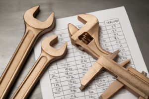 Equivalencia de pulgadas a milimetros en las herramientas antichispa