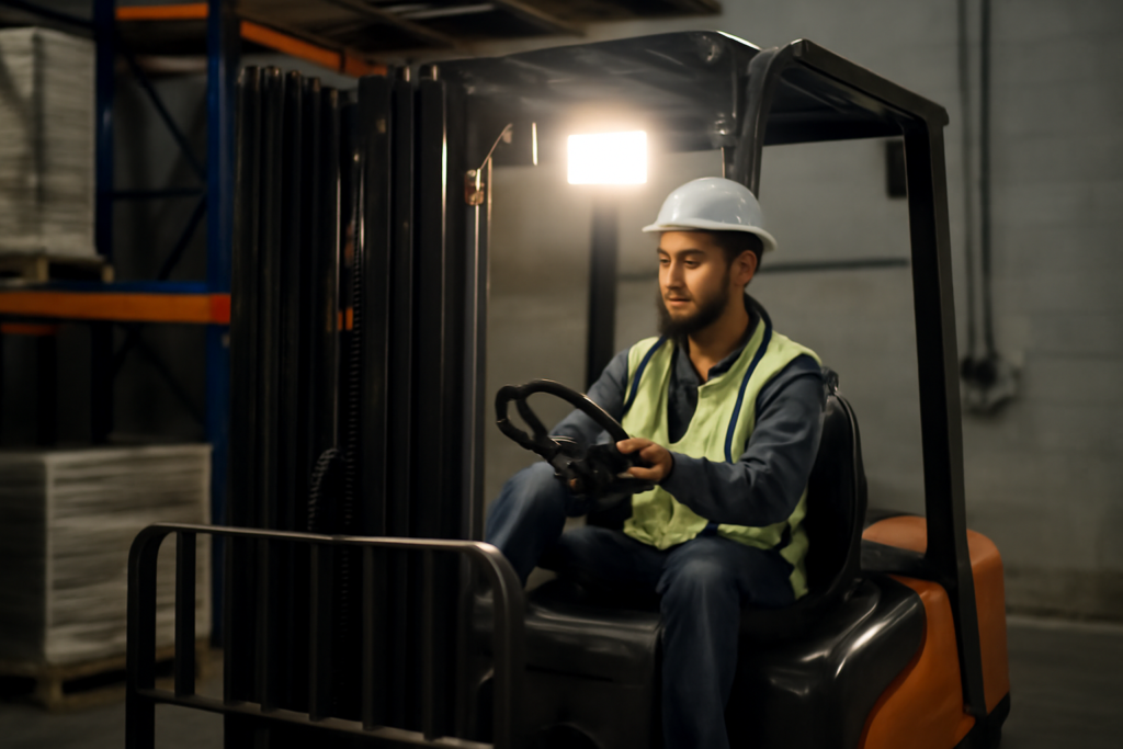 ¿Por qué es clave una buena iluminación en montacargas?