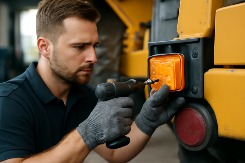 Instalación correcta de direccionales LED en vehículos y maquinaria