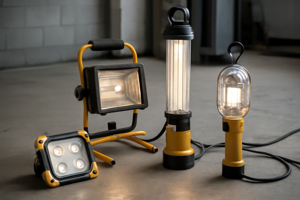 Tipos de iluminación portátil industrial