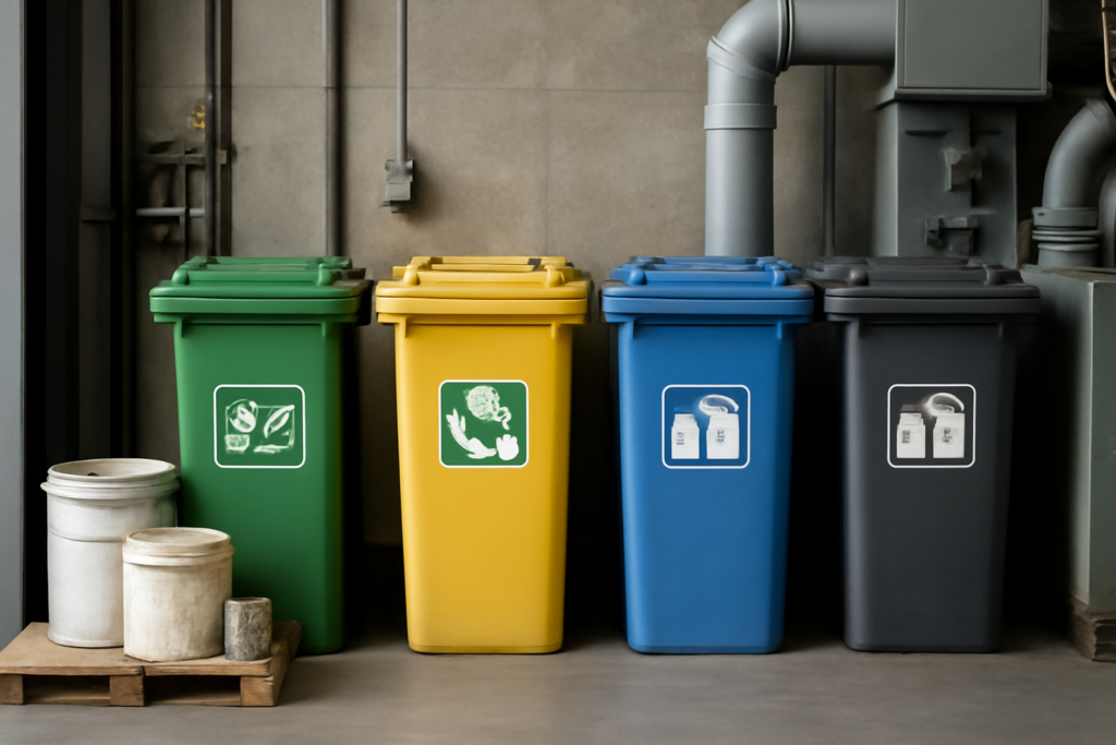 Tipos de residuos industriales que se pueden depositar en puntos ecológicos