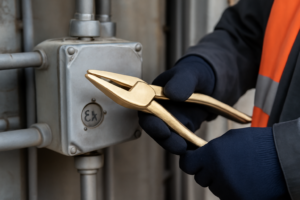 Pinzas Antichispa en un interno ATEX