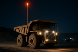 Equipamiento minero 2026: La importancia de las Antenas Buggy Whip en la visibilidad nocturna