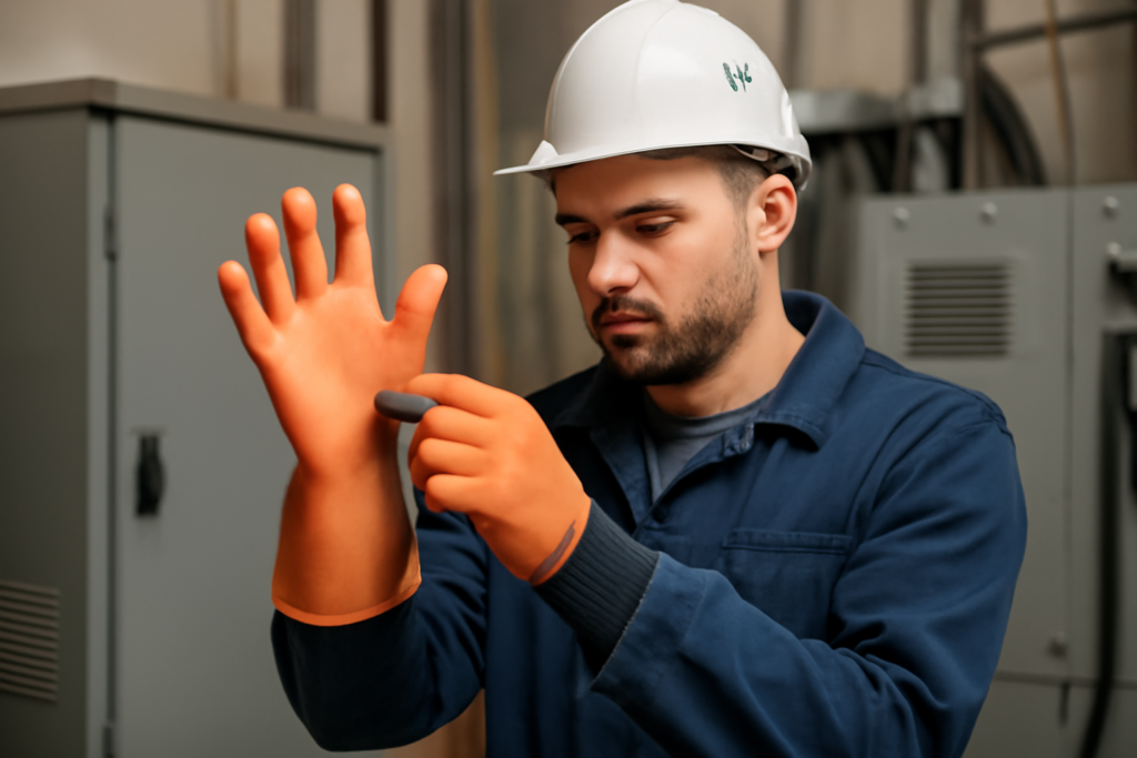 ¿Cómo Revisar Guantes Dieléctricos Antes de Usarlos?