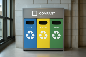 Personalización corporativa: La importancia de marcar tus estaciones de reciclaje con el logo y colores de tu empresa.